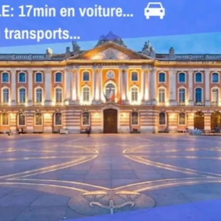 아파트 Cosy Avec Jardin A Blagnac. *